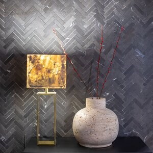 Vase en travertin Venetia Classic Riven, 30 x 30 x 30 cm