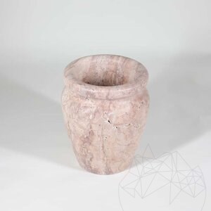 Autograph-Roma Decorative Red Opium Travertine Vase 30 x 25 x 25 cm 
