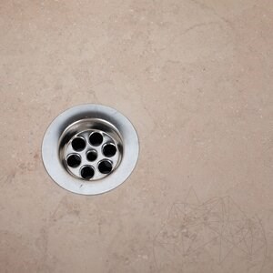 Lavabo de salle de bain, Arco Classic Travertine SCAS2, 47 x 47 x 19 cm