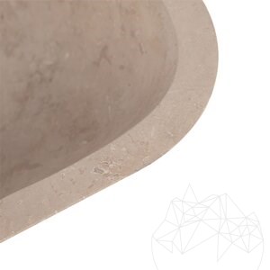Lavabo Matia Classic Travertin BRTA, 50 x 40 x 13 cm