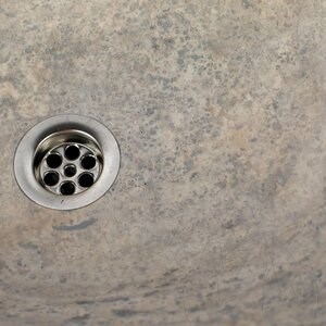 Lavabo Matia Travertin Argenté BRTA, 50 x 40 x 13 cm