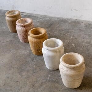 Vase en marbre blanc Roma, 30 x 25 x 25 cm