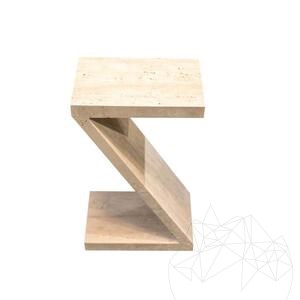 Table d'appoint pour café Ziggy | Classic Travertine