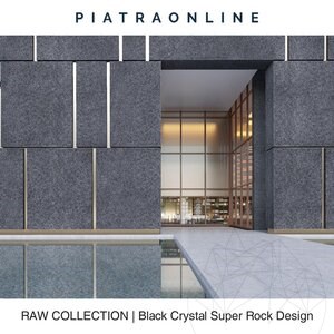 Dalle Black Crystal Super Rock Design 3CM