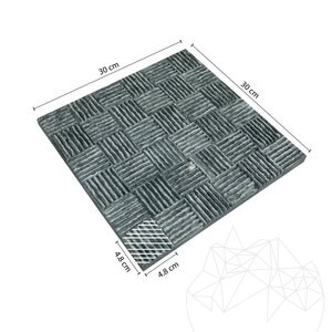 Mosaïque de marbre rayé Black Dizzy