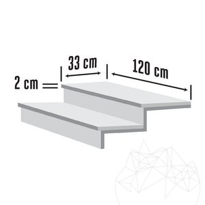 Nero Riven Slate Step, 120 x 33 x 2 cm