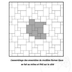 Ensemble de motifs français en travertin brossé coupe croisée Red Opium 1,2 cm