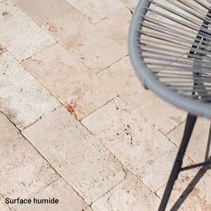 Classic Cross Cut Tumbled Travertine, 15.2 x 30.5 x 3 cm, Economie