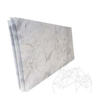 Volakas Plaque de marbre polisata brun, 3 cm