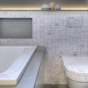 Mosaïque en marbre pilé Volakas, 2,85 x 5 cm