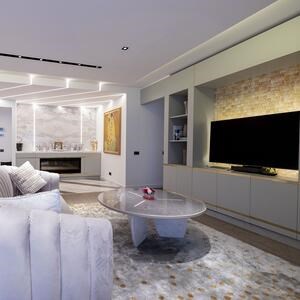 Mosaïque de pyramides polies en onyx miel, 5 x 5 cm