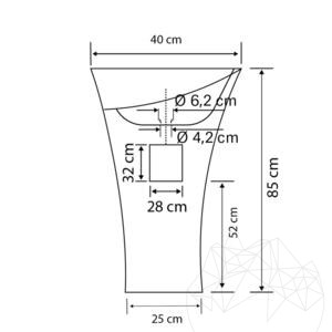 Lavabo, Autograph Calacatta Lilac Marble, 42 x 85 cm