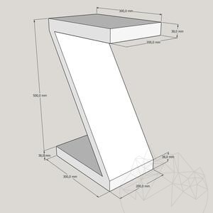 Table d'appoint pour café Ziggy | Classic Travertine