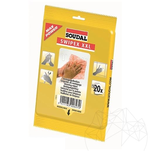 Soudal Swipex XXL, Lingettes de nettoyage, 20 pièces/pack