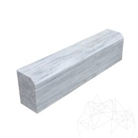 Kavala Marble Kerbstone, 3 cm chanfrein 1L, 10 x 15 cm x FL
