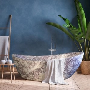 Baignoire Autograph Faro Arabescato Marble, 185 x 86 x 70 cm