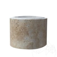 Colonne romaine en travertin Classic Riven, 30 x 42 x 42 cm