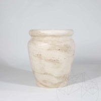 Vase en travertin Roma Classic, 30 x 25 x 25 cm