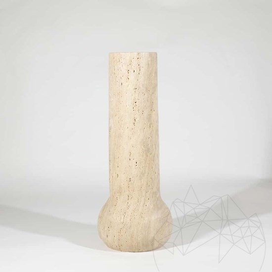 Vase en travertin Milano Classic Riven, 50 x 20 x 10 cm