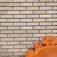 Classic Cross Cut Tumbled Travertine Brick, 20 x 5 x 3 cm