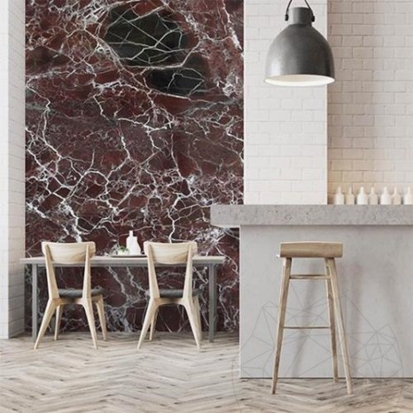 Marbre poli Rosso Levanto, 60 x 30 x 2 cm