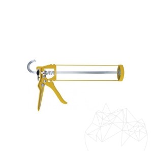 Pistolet à silicone, jaune, cartouche, 290 ml