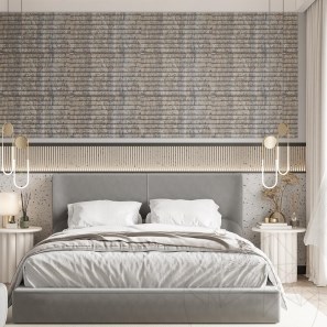 Travertin argenté ondulé, 120 x 60 x 2 cm