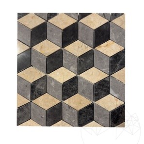 Mélange de mosaïque de marbre cube