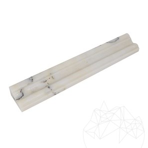Bordure en marbre Calacatta lilac M17, 4.8 x 30.5 cm
