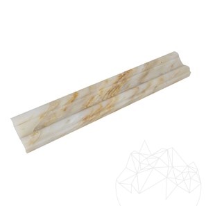 Bordure en marbre Arabescato Oro M17, 4.8 x 30.5 cm