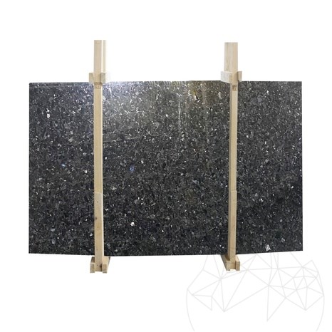 Version cuir extra bleu Feuille de labradorite 3 cm