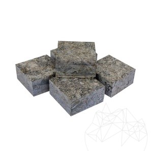 Pavé de labradorite extra bleu coupé sur 4 côtés, 10 x 10 x 5 cm