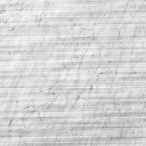 Dalle Carrara White Flute Design 2CM