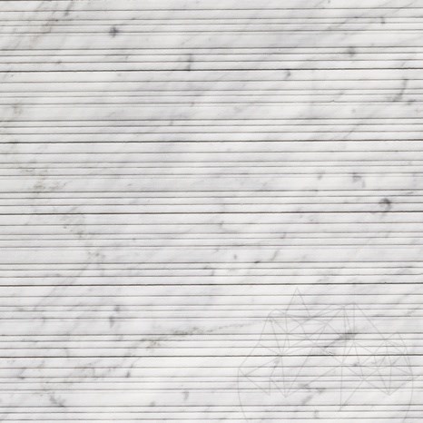 Dalle Carrara White Step Design 2CM