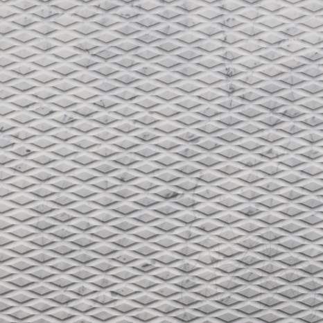 Dalle Carrara White Rombo Extreme Design 2CM