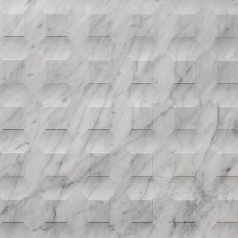 Dalle Carrara White Stud H Design 2CM