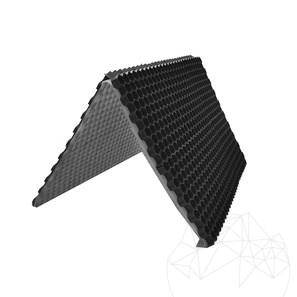 Stabilisateur de gravier drainant et 100% recyclable, noir, 120 x 80 x 2.6 cm