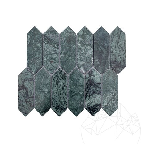 Mosaïque en marbre poli Teos Pillar, 30.5 x 28 cm