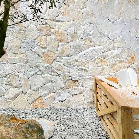Face rocheuse Vintage Thasos Marbre Poligonal