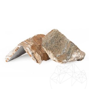 Face rocheuse Marbre polygonal ensoleillé (pièce d'angle)