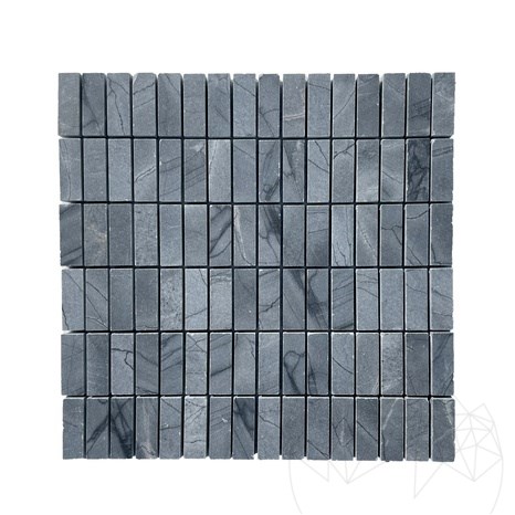 Mosaïque Serpent Marbre Bleu Brossé 1.5 x 4.8 cm