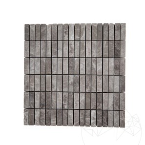 Mosaïque de marbre poli Crema di Bergamo, 1,5 x 5 cm
