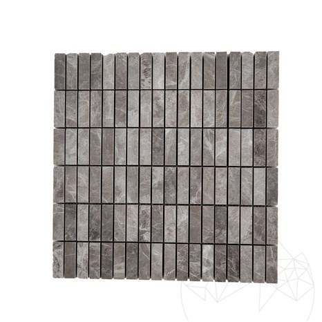 Mosaïque de marbre poli Crema di Bergamo, 1,5 x 5 cm
