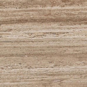 Travertin poli à veines de noyer royal, 61 x 30.5 x 1.2 cm