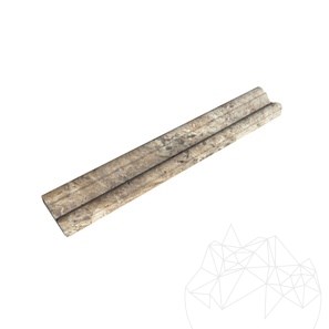 Travertin argenté M17 Bordure 4.8 x 30.5 cm