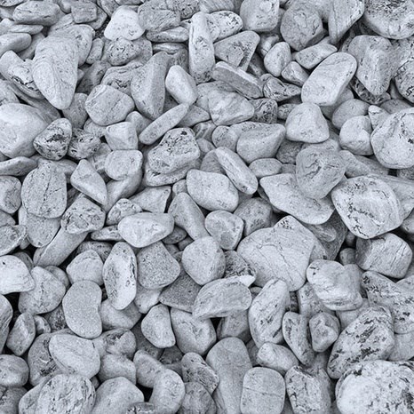 Galets d'argent, 3-6 cm Sac 20 Kg