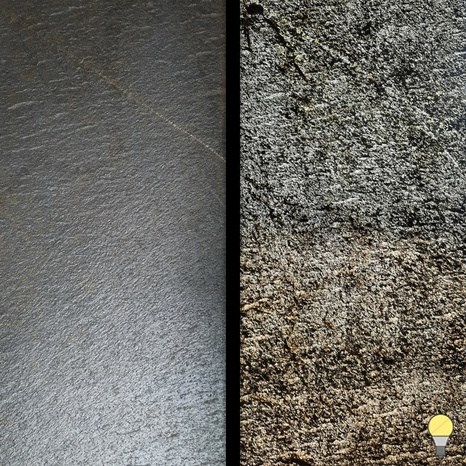 Ardoise flexible translucide SKIN 2mm - Black Star Gold, 122x61 cm | Eclairage d'ambiance, intérieur et extérieur