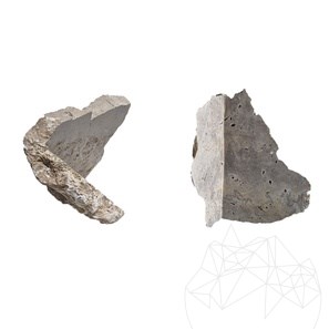Parement extérieur pierre Travertin  Rock Face Noce (Coin)