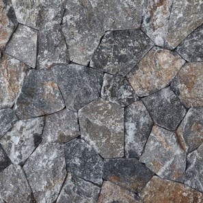 Parement extérieur pierre marbre Rock Face Lava Black