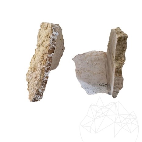 Parement extérieur pierre Travertin Rock Face Scabas (Coin)